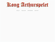 Tablet Screenshot of kong-arthur-spelet.no